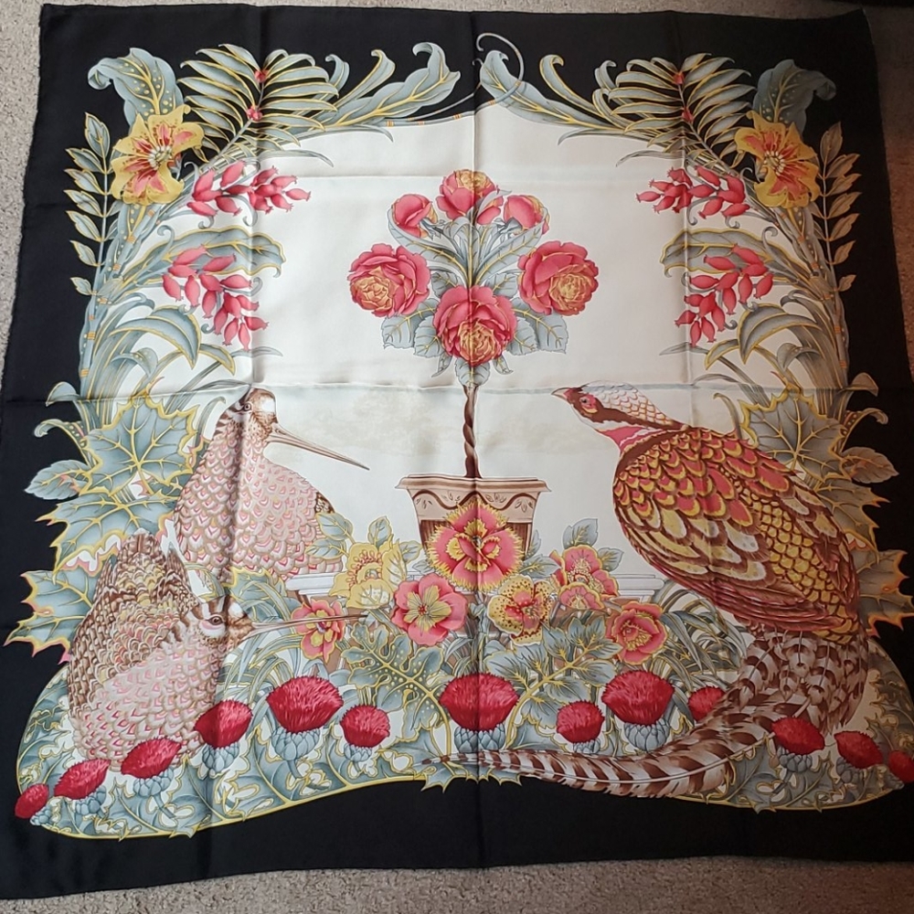 Silk carlisle scarf